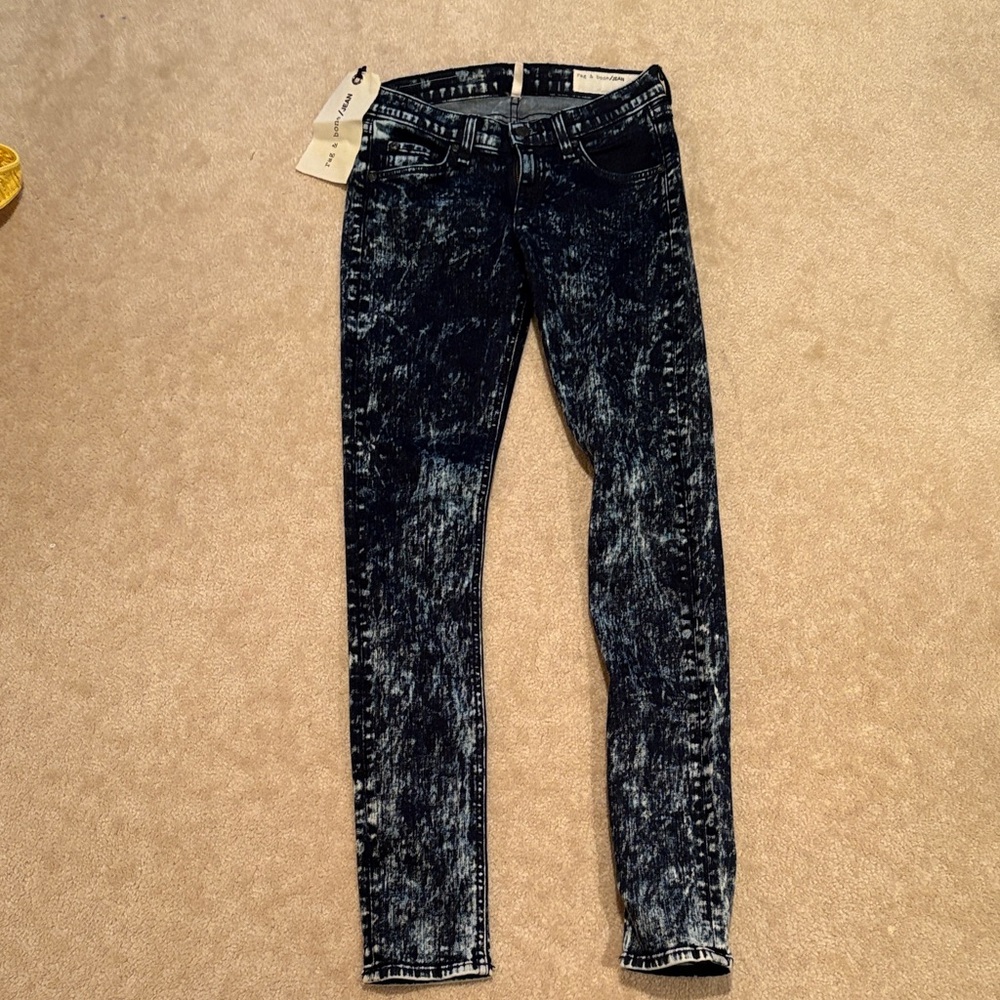 Rag & Bone Acid Wash Skinny Jeans